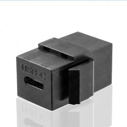 NEW 2024 1pc USB 3.1 Type C Keystone Female To Female Jack Coupler Inserts Socket Adapter Port Extension Connector for Wall Plate Outlet for USB