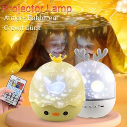 Lamps Shades Starry sky Projector Night Light Rechargeable Projection Night Lamp With Speaker Room Bedside Light Home Decor Child Gift Y2405207J83