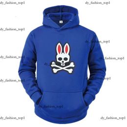 Bunny Psyco Hoodie Eğlence Tavşan Baskı Hoodies Gevşek Yüksek Kaliteli Pamuklu Kötü Kapşonlu Kötü Kapşonlu Kazak Sweater Spor Sweatshirts Erkek Sulağı Psyco Bunny 250