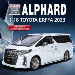 Diecast Model Cars Large 1 18 Toyota Alphard MPV Alloy Diecast Metal Car Model Sound Light Aldult Collectibles Hobby Birthday Gifts Toys For Kids Y240520R2KA