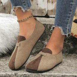 Casual Shoes Flat Women Round Toe Shallow Women's Loafers Retro Comfort Soft Sole Versatile Woman Shoes2024