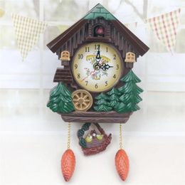 Wall Clocks Mounting Wooden Clock Vintage Cuckoo Bird Alarm Home Room Ornaments Nordic Style Timer Antique Hanging