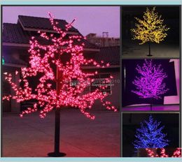 Christmas Decorations Led Light Cherry Blossom Tree 480Pcs Bulbs 1Dot5M5Ft Height Indoor Or Outd9212992