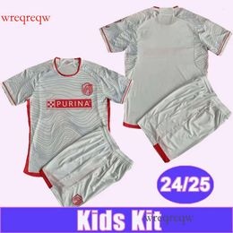 24 25 St. City SC Kids Kit Soccer Jerseys KLAUSS NILSSON VASSILEV ALM OSTRAK TOTLAND Away white Child Suit Football Shirts Uniforms