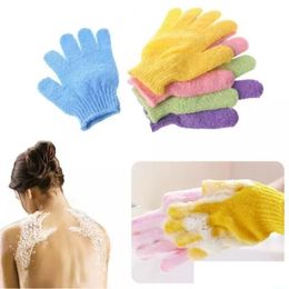 Bath Brushes, Sponges & Scrubbers Ups Skin Shower Wash Cloth Scrubber Back Scrub Exfoliating Body Mas Sponge Gloves Moisturising Spa D Dh08J