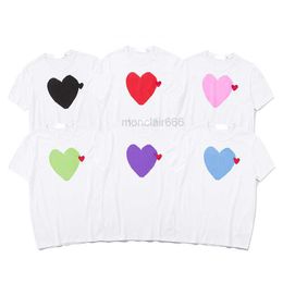 Designer t Shirtmen's T-shirts Cdg Small Red-heart Mens t Shirt Play Designer Shirts Commes Casual Women Shirts Badge High Quanlity Tshirts Cotton Embroidery