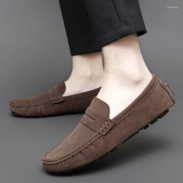 Casual Shoes Lightweight Men Walking Breathable Slip On Flats All-match Italian Wedding Moccasins For Man Leather Mens Loafers