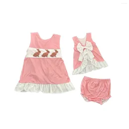 Clothing Sets Easter Fashion Baby Children's Born Little Girl Toddler Pink Boutique Blue Striped Suit For Girls Outfit