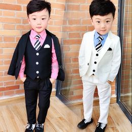 Flower Boys White Blazer Wedding Suit Brand Kids Ceremony Formal Suit with Bowtie Flower Boys Party Tuxedos Costume Suit 240520