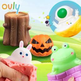 Decompression Toy Ovly New Squeezed Rabbit Astronaut Frog Squirrel Cup Toy Decompression Violin Anti Pressure Sensor Decompression Childr