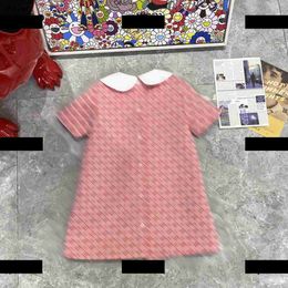 Top designer baby clothes Letter printing Kids Skirt Double breasted design at the back girl Summer lapel skirt New Products