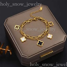 Vanclef Designer Bracelet Vanclef Bracelet Rose Gold Bracelet For Women Charm Jewellery Men's And Women's Bracelets Four-Leaf Grass Bracelet Women's Bracelet 176