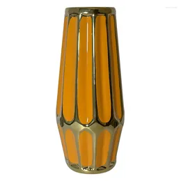 Vases Ceramic Vase Light Luxury Electric Gold Plated Modern Dry Flower Arranger Home Living Room Creative Decoration Pieces