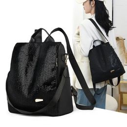 School Bags High Quality Sequin Grid For Teenage Capacity Women Oxford Cloth Backpacks Girls Ladies Bagpack Travel Shoulder Bag