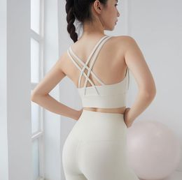 Women's Two Piece Pants Autumn and winter new nude exercise yoga suit for women Europe and America cross border fashion two-piece set incding breast pad1446373