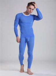 Ultra thin Men long johns set tight low waist mens translucent thermal underwear sexy underwears1845185