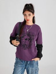 Women's T Shirts Women S Y2k Graphic T-Shirt Gothic Short Sleeve Round Neck Letter Print Loose Top Oversize Baggy Shirt Grunge