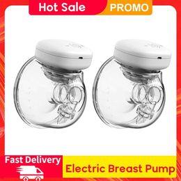 Breastpumps Wearable electric breast pump portable wearable breast cup 3 modes 9 suction levels rechargeable baby feeding accessories WX