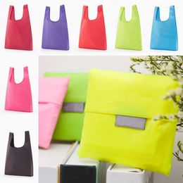 Storage Bags Eco Shopping Bag Fashion Printing Foldable Reusable Tote Folding Pouch Convenient Large Capacity Handbag Supply