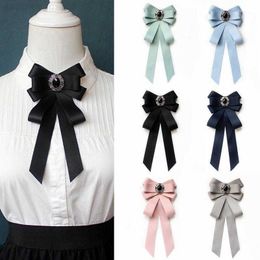 Neck Ties Neck Ties Cravat Female White Shirt Pin Brooch Dress Bow Tie Professional Wear Pins Necktie School Uniform Ribbon Bowtie Accessories1