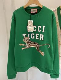 Fashion Designer Treasure Green Cotton Oversive Sweatshirt Letter Tight Printing Hoodie Brand Pullover for Man and Women7914106