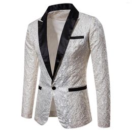 Men's Suits Shiny Men Blazer Jackets Sequins Stylish Dj Club Graduation Solid Suit Stage Party Wedding Outwear Blazers Clothes