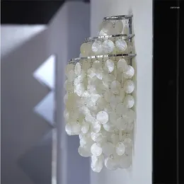 Wall Lamp Northern Europe LED Bedroom Bedside Designer LOFT White Simple Creative Living Room Corridor Shell