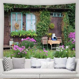 Tapestries Garden Nature Tapestry Rural Street Greenery Landscape Living Room Bedroom Screen Home Decoration Wall Cloth