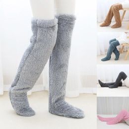 Women Socks Long Warm Floor Plush For Fluffy Coral Fleece Women'S Winter Soft Indoor Towel Year Gift Christmas
