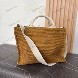 Designer bag Tropicalia Small Tote Raffias Basket Straw weave Shoulder Bag handbag summer Women Cross Body embroidered letter canvas handle Clutch travel Beach bag