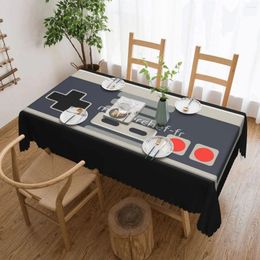 Table Cloth Vintage Gamer Tablecloth 54x72in Wrinkle Resistant Decorative Border Festive Decor