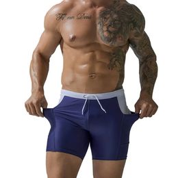 Swim Trunks Men Waterproof Quick-Drying Shorts Swimwear Swimsuit with Pockets Surf Pants Bathing Suit Beach Pool 240520