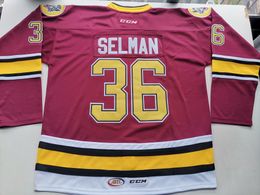 Hockey jerseys Physical photos Chicago Wolves 36 Selman Men Youth Women High School Size S-6XL or any name and number jersey