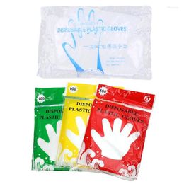 Disposable Gloves 80/100 Pieces Plastic MiDisposable Mitts Universal Protective Cleaning For Household Kitchen Laboratory