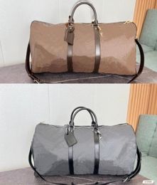 Men Duffle Bag For Women Travel Bags Men039s Luggage 55cm Leather Handbags Large Cross Body Totes Luxury3511253