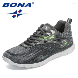 Casual Shoes BONA 2024 Designers Soft Running Lightweight Breathable Sneakers Man Jogging Walking Athletic Training Shoe Mansculino