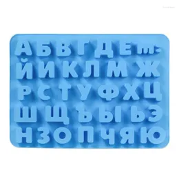 Baking Moulds Russian Alphabet 3d Silicone Chocolate Mold Letters Cake Decorating Tools Tray Fondant Molds Jelly Cookies Mould Kitchen