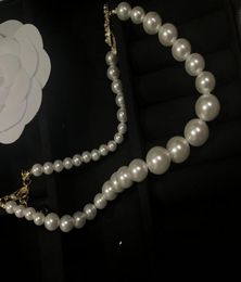 party Favour 33cm adjustable necklace classical fashion pearl choker 7cm of C with stamped wedding bridesmaid gift7929412