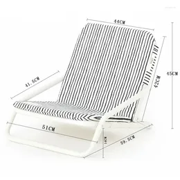 Camp Furniture Outdoor Striped Canvas Folding Lounge Chair Aluminium Alloy Portable Beach Camping Garden