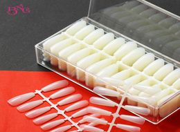 520PcsBox ABS Artificial Full Cover Nail Tips NaturalClear Color Nude Acrylic Long Ballerina Type Square False Art Nails Tips6812180