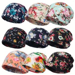 Berets Spring And Autumn Cotton Dual-purpose Hat Women's Postpartum Headscarf Pile Up Scarf Men's Pu