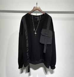Men039s Hoodies Sweatshirts Loose Work Clothes Sweater Autumn Dark Department Pocket Splicing Designer Yamamoto Street Fashio1322163