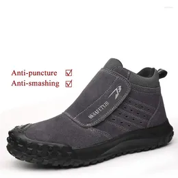 Casual Shoes Man Safety Puncture-Proof Work Sneakers Lightweight Men Steel Toe Boots Indestructible