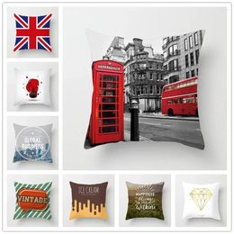 Pillow Houspace Polyester Peach Skin England Style For Home Decor Sofa Car Decorative Gift Chair Seat Case Cover