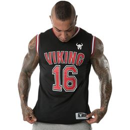 Bodybuilding Tank Tops Men Gym Fitness Sleeveless Shirt Male Stringer Singlet Summer Casual Fashion Printed Undershirt Vest 240513