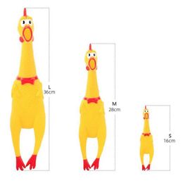 Other Toys Dog Crying Toy Scream Chicken Pet Dog Toy Release Chicken Squeezing Sound Dog Chewing Toy Durable Yellow Rubber