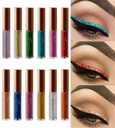 NICEFACE Pearled Metallic Liquid Glitter Eye Liner Diamond High Pearlescent Brown Liquid Eyeliner Tattoo Colorful Eyeliner5811368