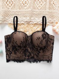 Bras Hollow Out Lace Bra Comfortable Buckle Style Design Adjustable Size Simplicity Printed Pattern Sexy Elegant Shoulder Strap