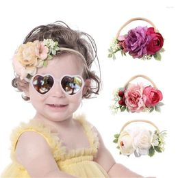 Hair Accessories Baby Girls Headband Sweet Flower Toddler Kids Band Born Elastic Headwear For Infant Fashion