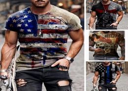 Tough Guy Men039s 3D T shirt Graphic Optical Illusion Short Sleeve Party Top Street Punk Goth Crew Neck Summer3336947